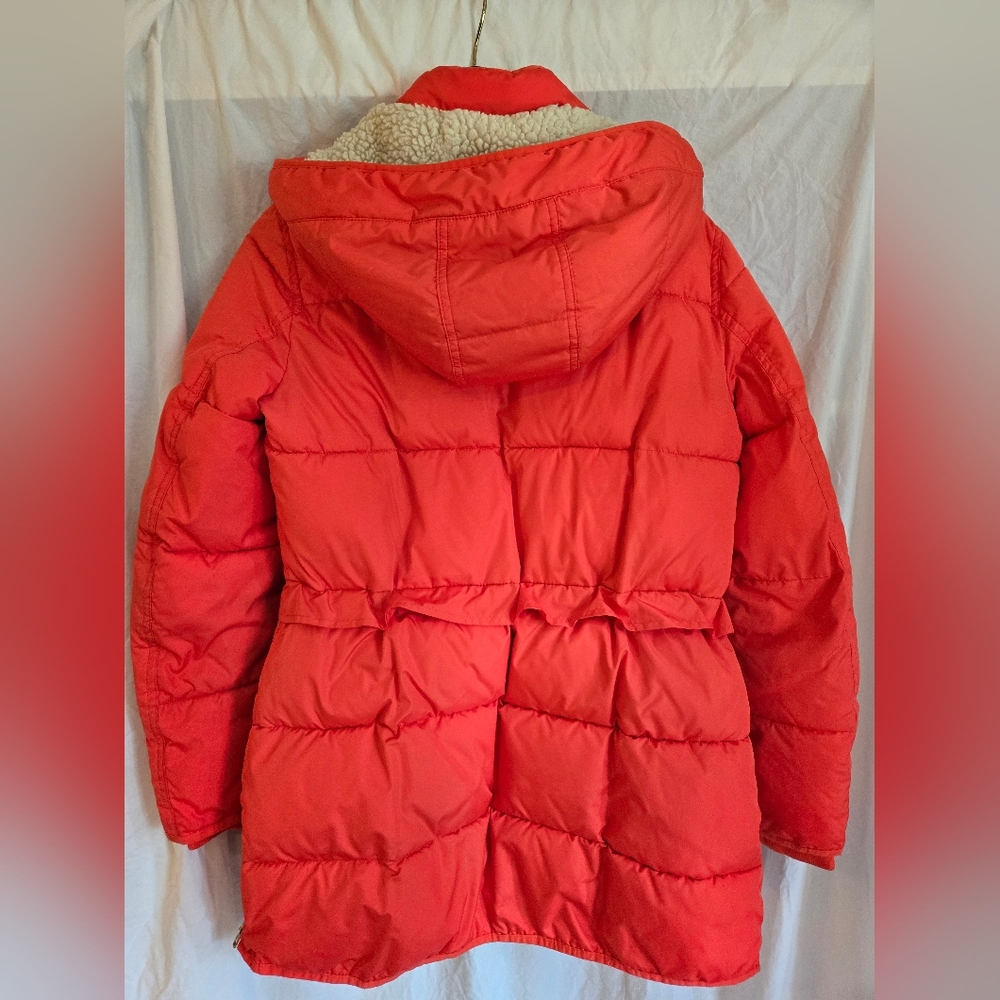 J. Crew Orange Signature Puffer Coat size XS Extra Small - Picture 5 of 5